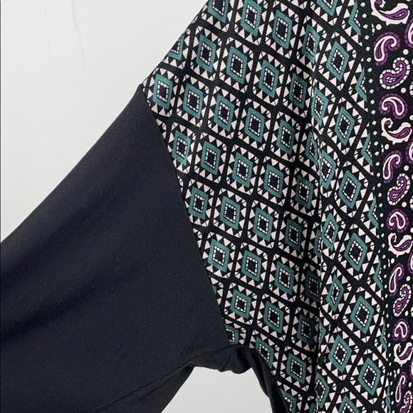 J. Jill Damask Print Rayon Long-Sleeve Top - Size Medium - Picture 2 of 9